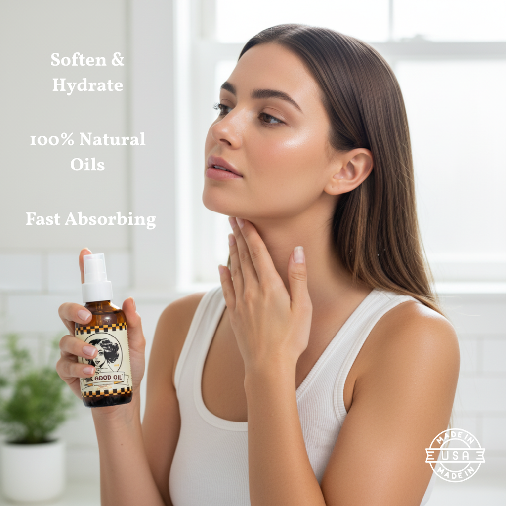 The Good Oil – Multiuse Castor & Natural Oil Blend for Skin, Hair, Eyebrows & Face – Hydrating, Soothing, Anti-Aging, God-Made Ingredients