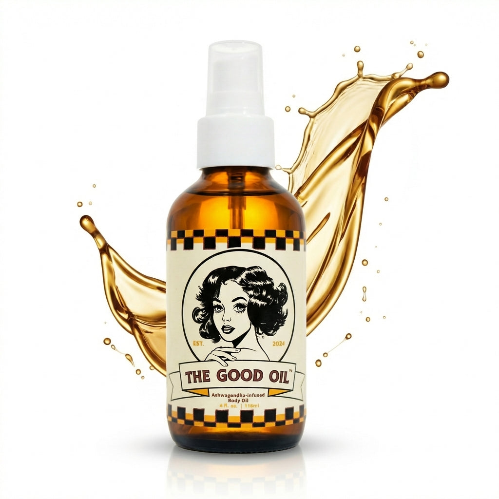 THE GOOD OIL Ashwagandha & Castor Body Oil – Intensive Barrier Repair with Frankincense, Argan & Vitamin E – Adaptogen Stress Relief for Hormonal Balance, Dry Skin & Nervous System Support – 4oz